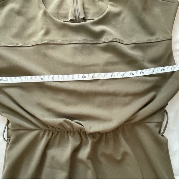 Fall ready Olive Green Calvin Klein Belted Dress - Picture 5 of 7